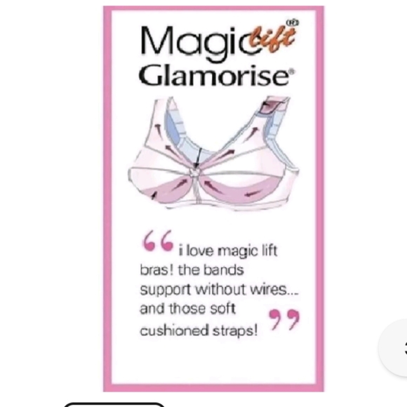 Glamorize Magic Lift  Bra- Black-40DD - Picture 4 of 9